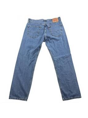 Men’s Levi's Blue Denim Jeans Size 36x32 Classic Straight Leg Light Wash Casual